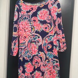 Lilly Pulitzer Pink and Blue Swirl Top